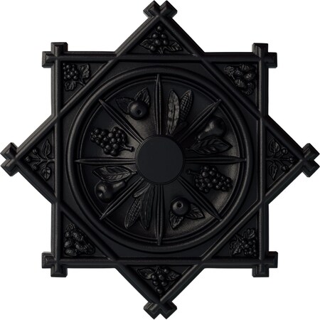 Ekena Millwork Antilles Ceiling Medallion (Fits Canopies up to 6"), Hand-Painted Steel Gray, 38 1/4"OD x 1 1/2"P CM38ANSGS